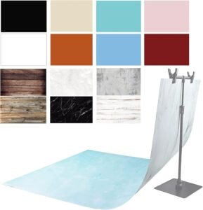 Fotografie Achtergrond Set – 7 Stuks met 12 Patronen – Dubbelzijdige Foto Achtergronden – 86 x 60 cm – Voor Productfotografie