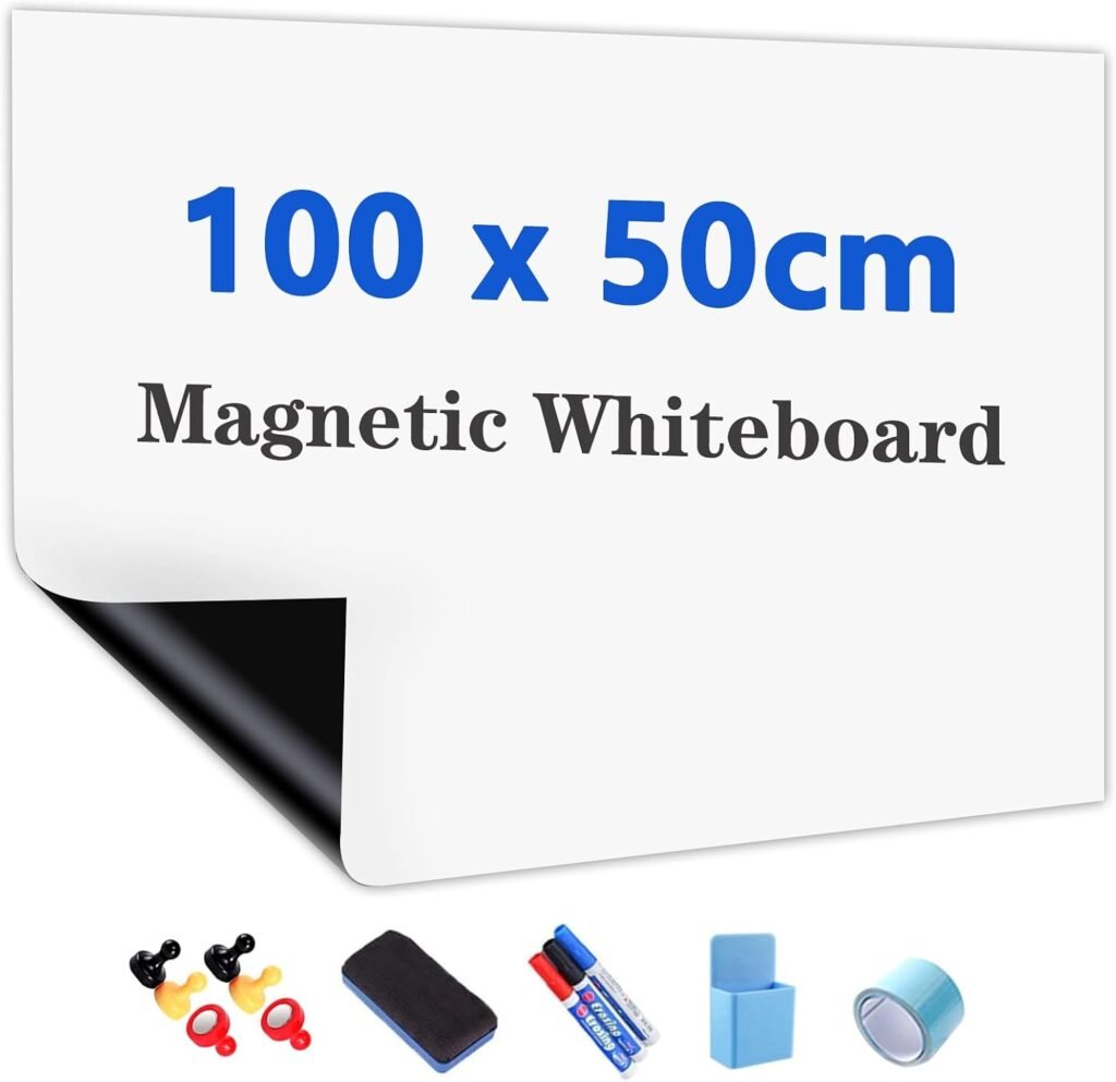 Zelfklevend magnetisch whiteboard 100 x 50 cm voor notities en schrijven op kantoor