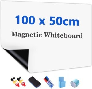 Zelfklevend magnetisch whiteboard 100 x 50 cm voor notities en schrijven op kantoor