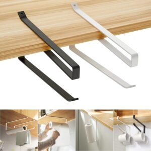 Keukenrolhouder Zelfklevend – Wandmontage Zonder Boren – Keukenpapierhouder – Wit Kunststof 26 x 11 cm