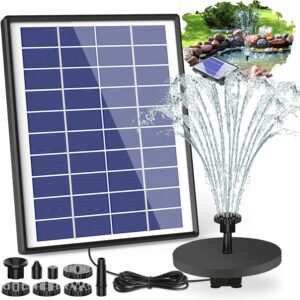 Zonnefontein Drijvend – Solar Waterfontein voor Vijver – Draadloze Vijverdecoratie – Variabele Fonteinhoogte