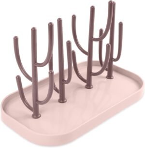 Babyflessendroger met ruimtebesparend droogrek en lekbak