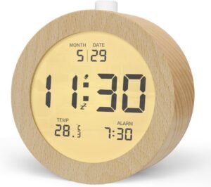 Digitale wekker met LED-display en temperatuurweergave