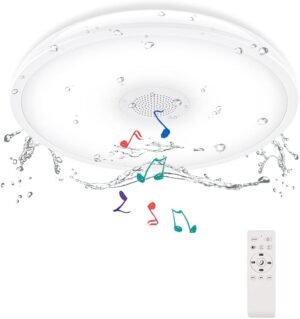 Badkamerlamp IP65 Waterdicht - LED Plafondlamp met Afstandsbediening - Kleurverandering - Energieklasse A