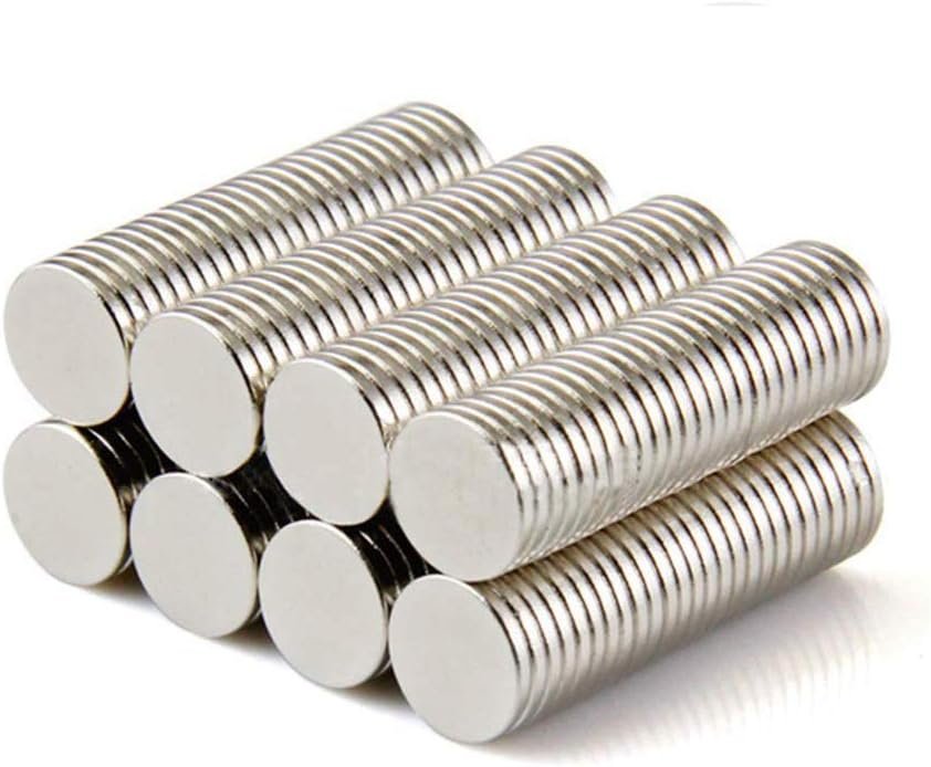 100 stuks huishoudmagneetjes 8 x 1 mm voor whiteboard, magneetbord en koelkast
