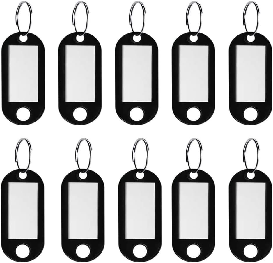 Kunststof sleutelhangers met sleutellabels voor organisatie en identificatie