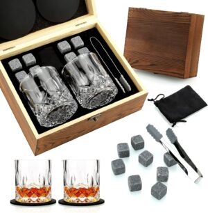Whisky stenen set van 9 herbruikbare graniet koelstenen