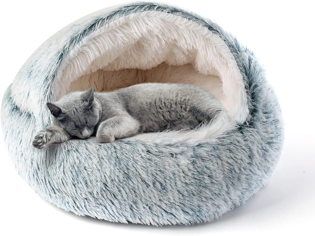 Kattengrot voor binnenkatten met zacht kussen, knusse schuilplaats voor katten en kleine honden