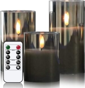 Flikkerende LED theelichtjes met afstandsbediening warm wit