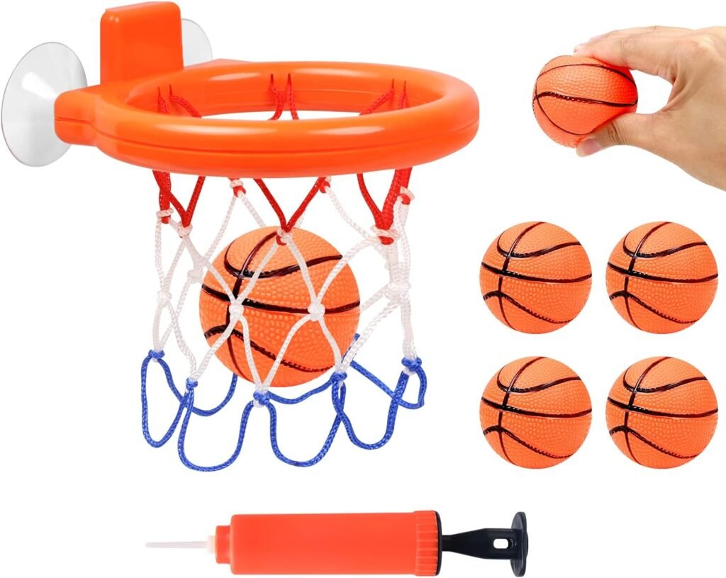 Basketbal hoepel set voor bad met bal en pomp voor kinderen
