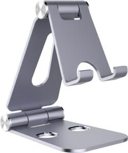 Opvouwbare Telefoonhouder – Verstelbare Telefoonstandaard voor Bureau – Handsfree Smartphone Houder – Compact en Draagbaar
