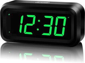 Digitale Klok met Groot Scherm – Digitale Alarmklok voor Slaapkamer – Tafelklok met Datum en Temperatuur – Verstelbare Helderheid