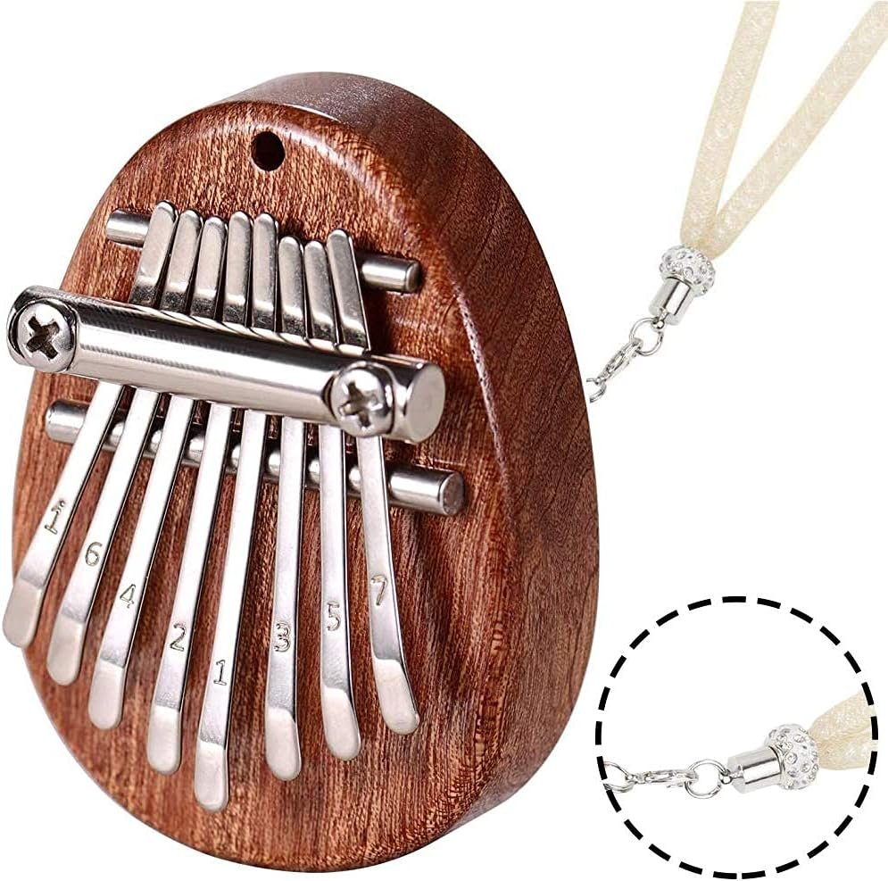 Kalimba van mahoniehout met 17 tanden en draagtas voor beginners