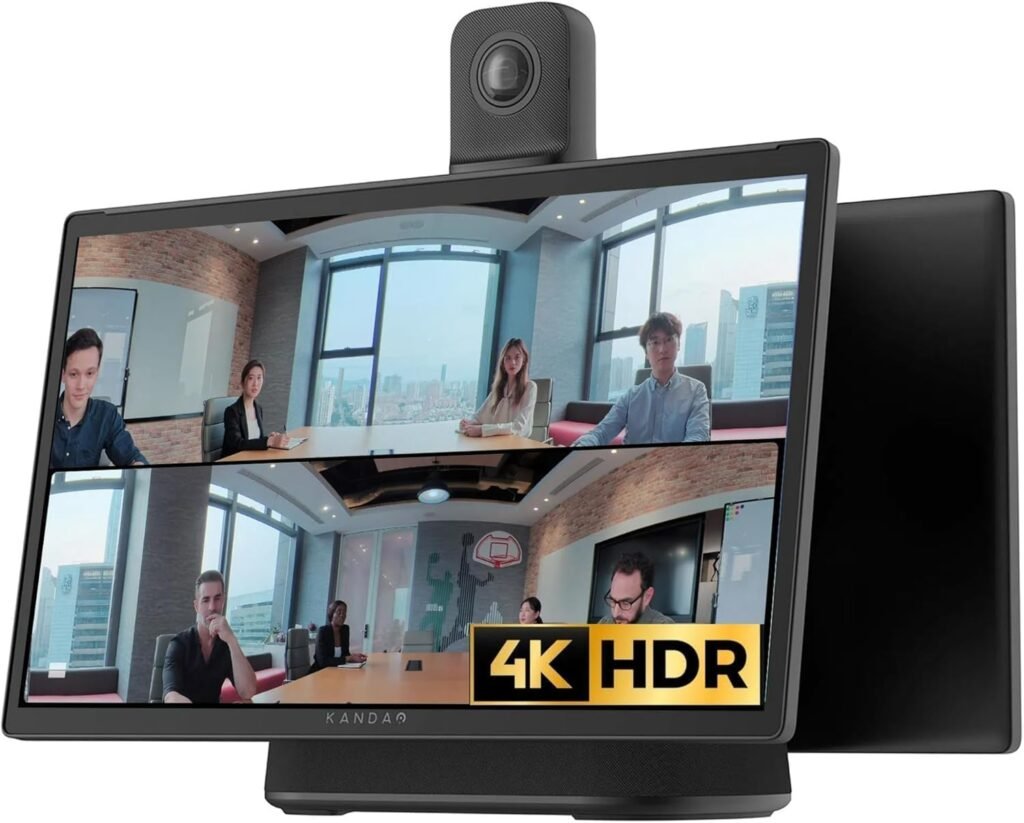 Vergadersysteem 15,6 inch met FHD touchscreen, 360° conferentieapparatuur, dual 4K HDR-opname en WiFi, HDMI en USB aansluitingen