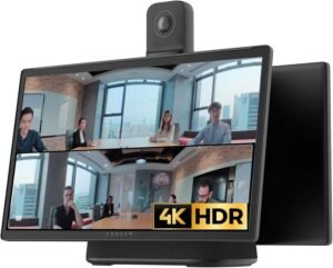 Vergadersysteem 15,6 inch met FHD touchscreen, 360° conferentieapparatuur, dual 4K HDR-opname en WiFi, HDMI en USB aansluitingen