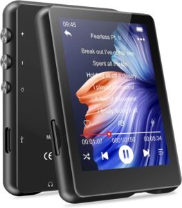 MP3 Speler met Bluetooth – 64GB Opslag – 2,4 inch Touchscreen – FM Radio & Voice Recorder – Ondersteunt tot 128GB