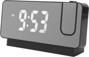 Wekkerradio met Projector – Digitale Klok met Plafondprojectie – Thermometer – 180° Draaibare Projector – Instelbare Helderheid