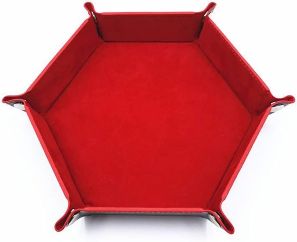 Dobbelsteenbak van leer voor bordspellen, opvouwbare dobbelsteen tray