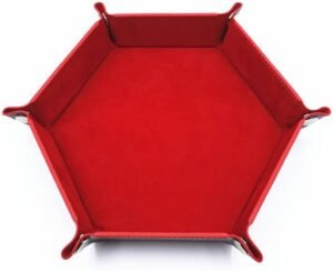 Dobbelsteenbak van leer voor bordspellen, opvouwbare dobbelsteen tray