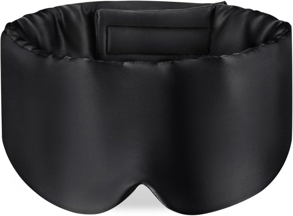 Zijden slaapmasker met verstelbare band voor comfortabele nachtrust