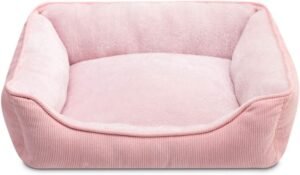 Kattenbed Hondenmand – Ademend Huisdierenbed met Kokosvezelvulling – Knusse Slaapplaats en Rustplek – 55 x 45 x 15 cm