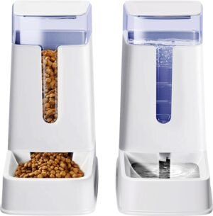 Voeder- en waterdispenser set 3,8 liter voor kleine en middelgrote honden en katten