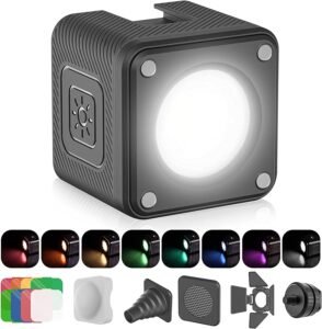 LED Videolamp – Waterdichte Cameralamp IP68 – Magnetisch – 800 mAh Accu – 4 Helderheidsniveaus – Voor GoPro, DJI Osmo en Drone