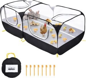 Opvouwbare speelpen voor kleine dieren, geschikt voor puppy’s, kittens, konijnen, eenden en kippen, voor binnen en buiten