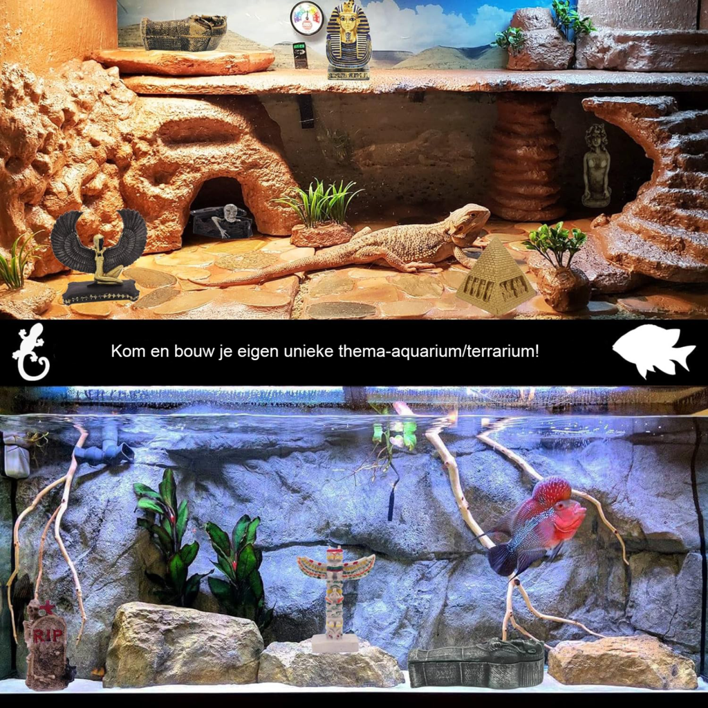 Romeins amfitheater aquarium decoratie van duurzaam kunststof voor vissen en aquascape