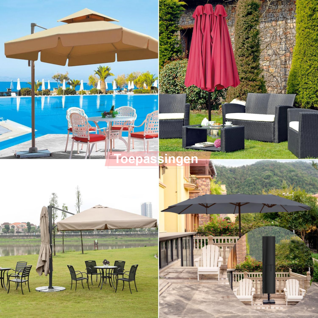 Zweefparasol beschermhoes 230 x 65/65 cm, weerbestendige hoes voor staande parasol