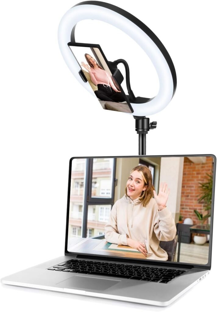 LED Ringlicht met Tafelstatief - Verstelbare Kleurtemperatuur - USB Aangedreven - Voor Video-opnames en Fotografie
