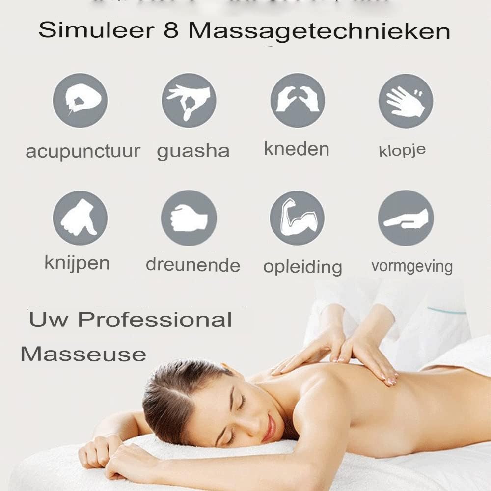nekmassageapparaat met EMS elektrostimulatie en spierversteviging