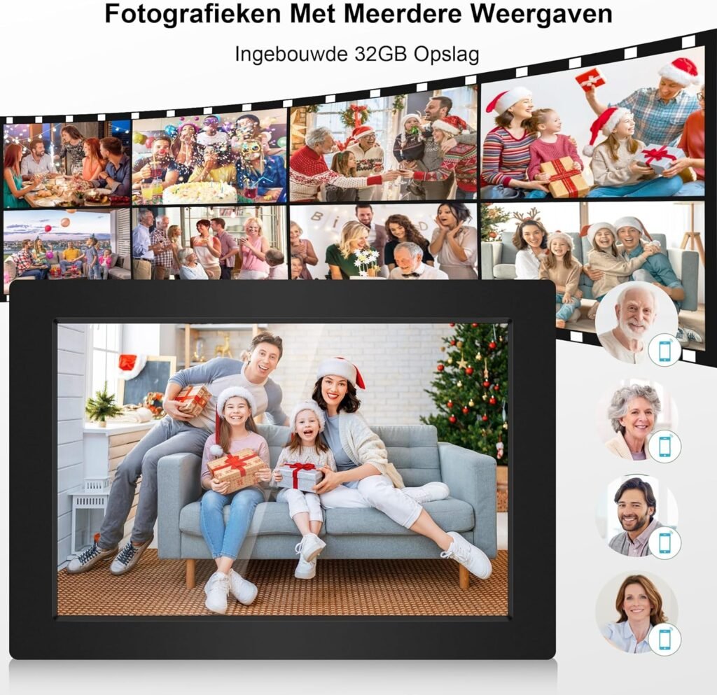 Digitale fotolijst met wifi en afstandsbediening