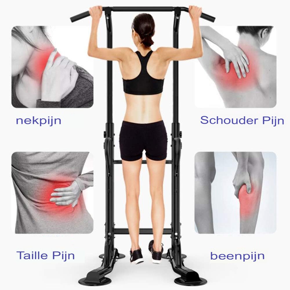 Multifunctioneel pull-up station voor thuis fitness en krachttraining