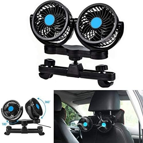 Elektrische Autoventilator - Auto Ventilator voor Zomerkoeling - Krachtige Luchtcirculator - Verstelbare Snelheden - Compact Ontwerp