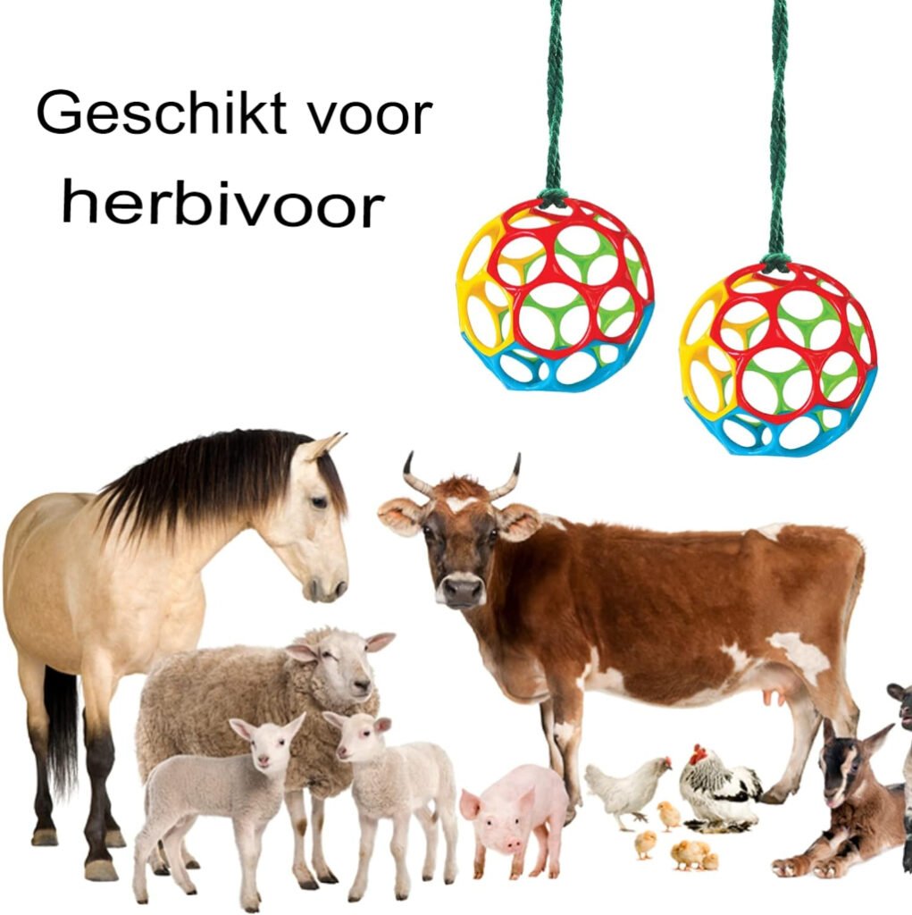 Voerbal voor Paarden en Geiten - Speelse Voederautomaat - Stressverlichting en Verrijking - Duurzaam Stalaccessoire
