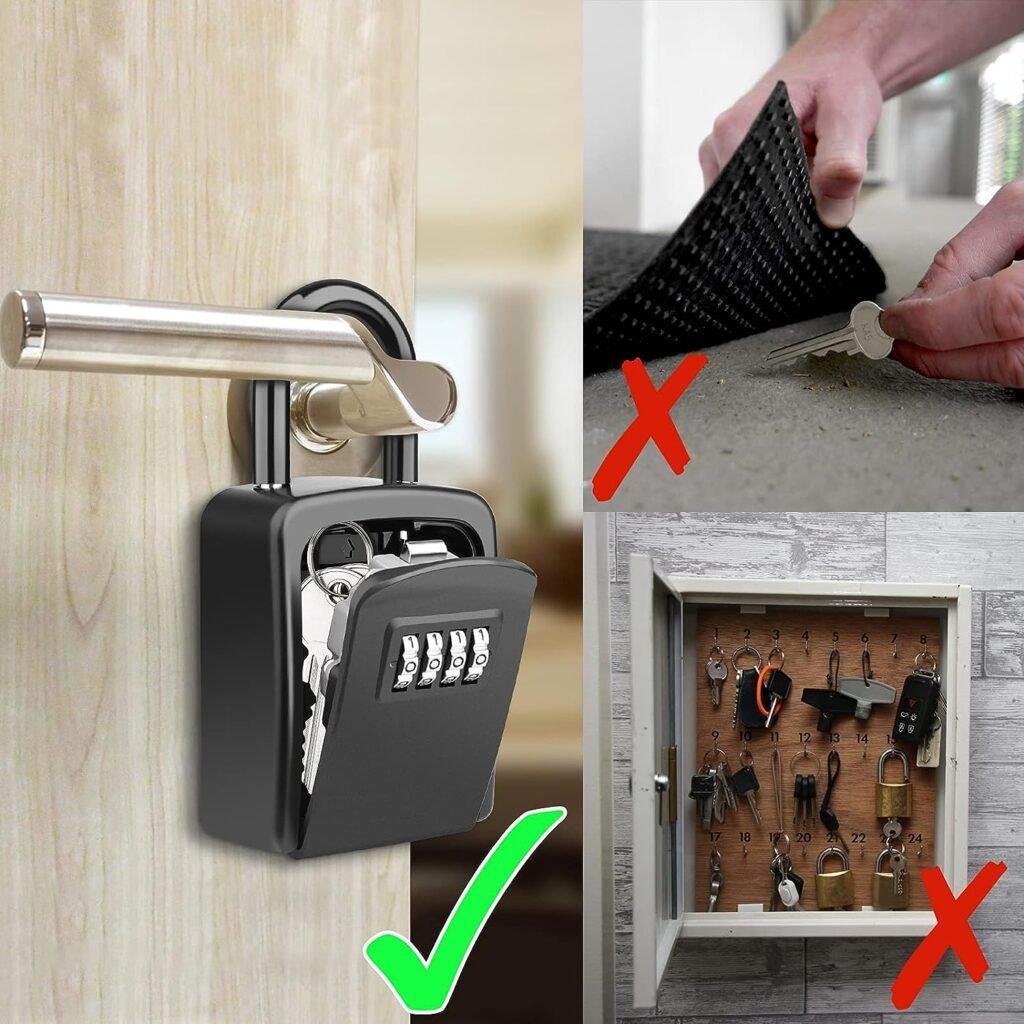 Sleutelkastje buiten met code en combinatieslot