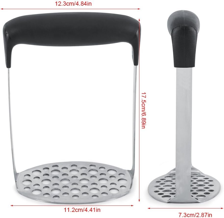 Aardappelstamper RVS - Aardappelpers voor Gladde Aardappelpuree - Ergonomisch Ontwerp - Duurzaam en Veelzijdig