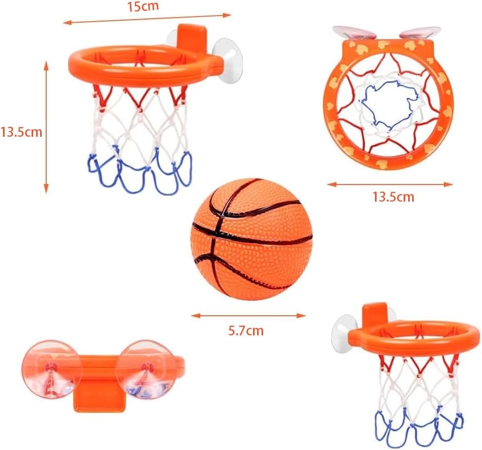 Basketbal hoepel set voor bad met bal en pomp voor kinderen