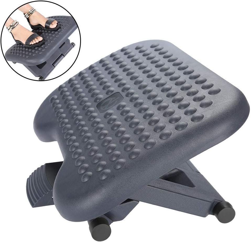 Verstelbare ergonomische voetensteun voor bureau met massagefunctie