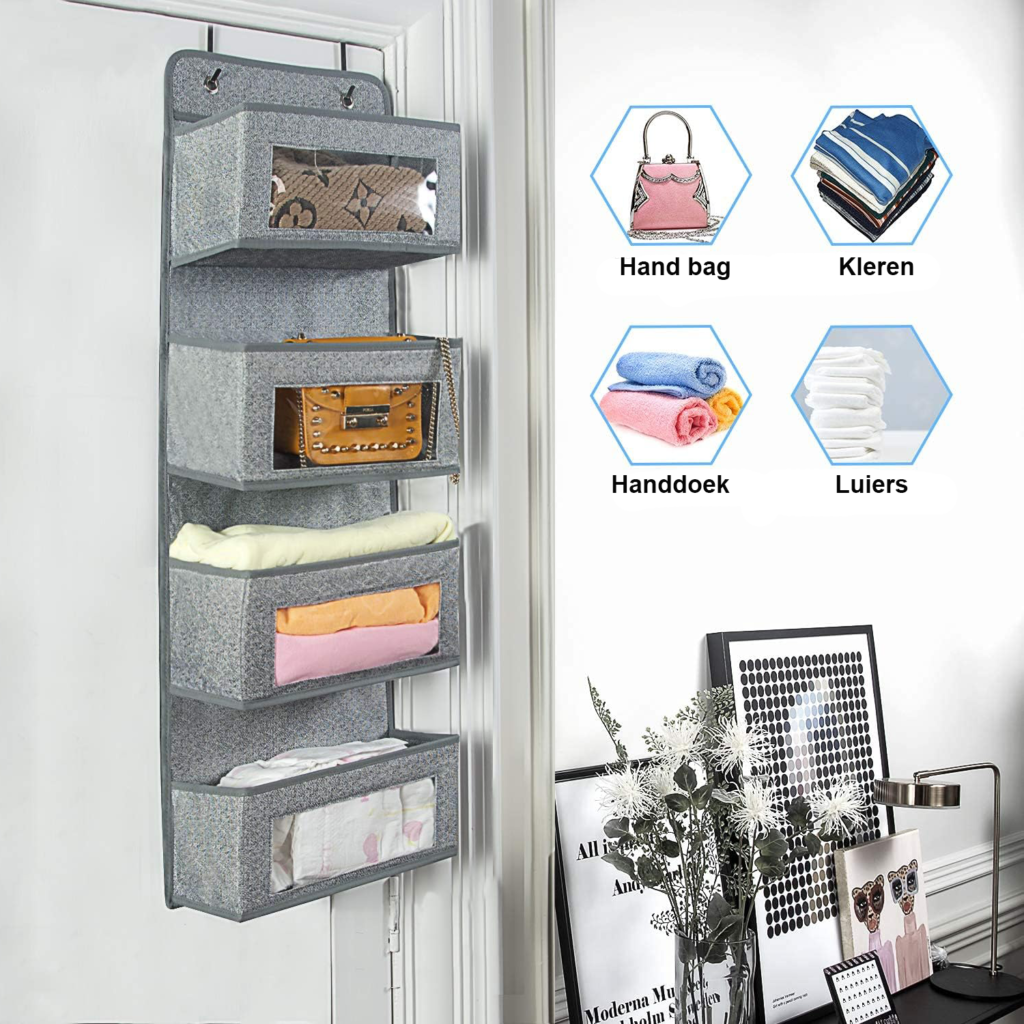 Hangende organizer voor babykamer met opbergruimte voor luiers en babydoekjes