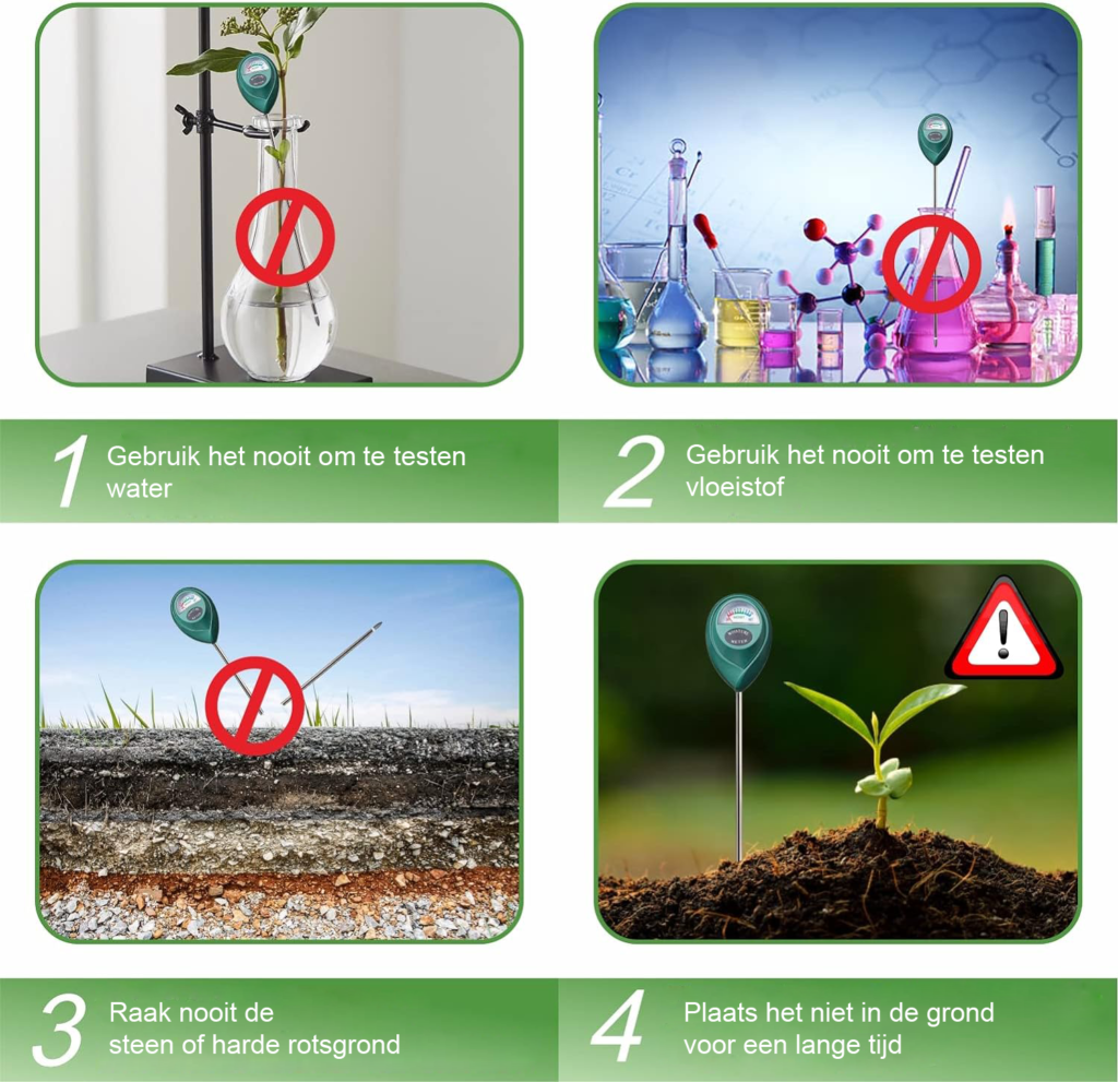 Bodemvochtigheidsmeter voor kamerplanten met waterindicator en indicatorsensor