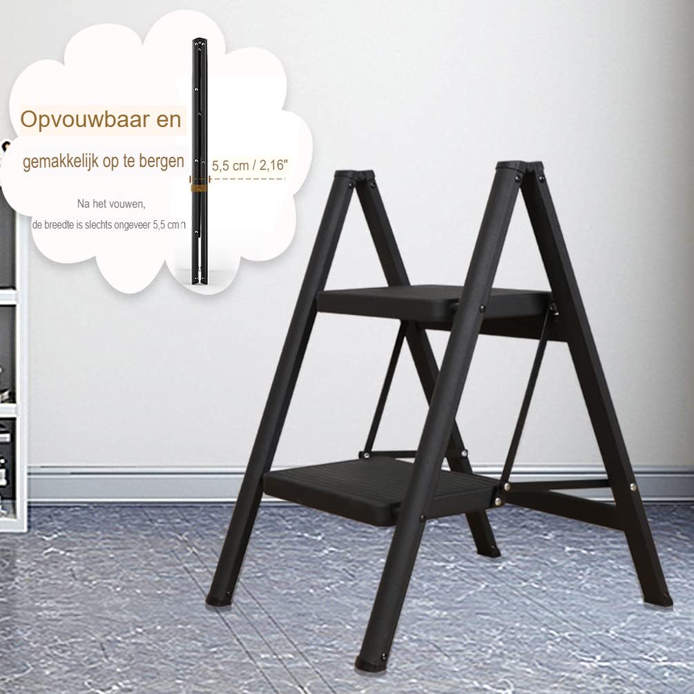 Inklapbare trapladder met antislip voor huishoudelijk gebruik
