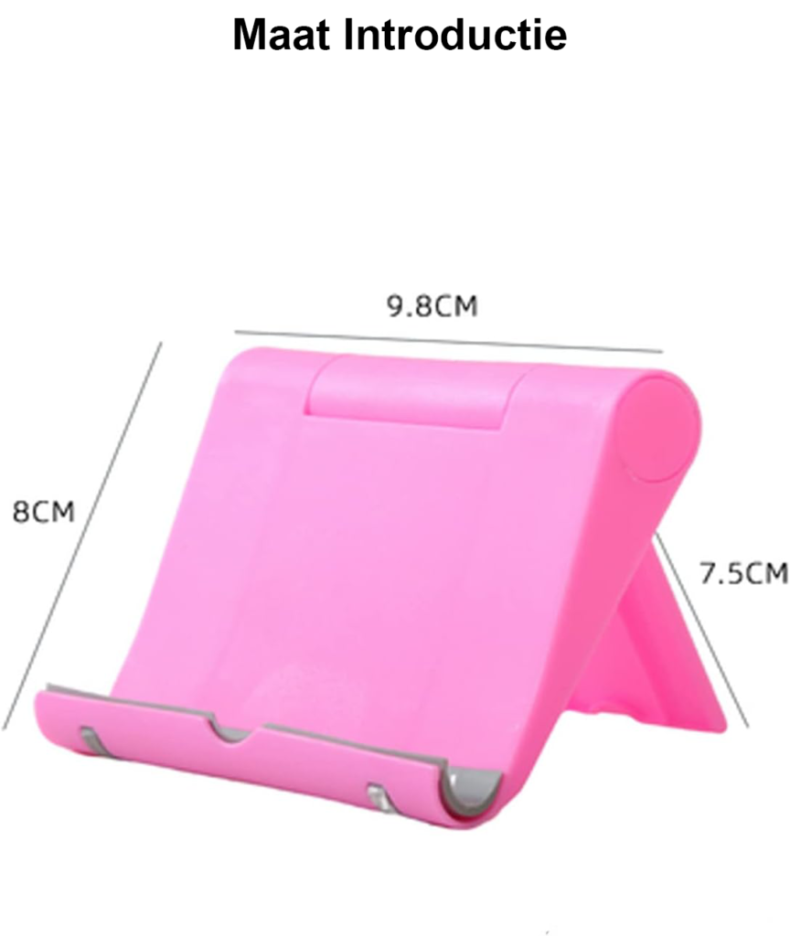 Tabletstandaard Opvouwbaar en Verstelbaar - Telefoon- en Tablethouder - Handsfree Gebruik - Roze Blauw