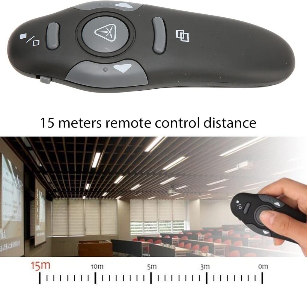 Draadloze USB-presentatieafstandsbediening voor PowerPoint met ergonomisch ontwerp voor school en kantoor