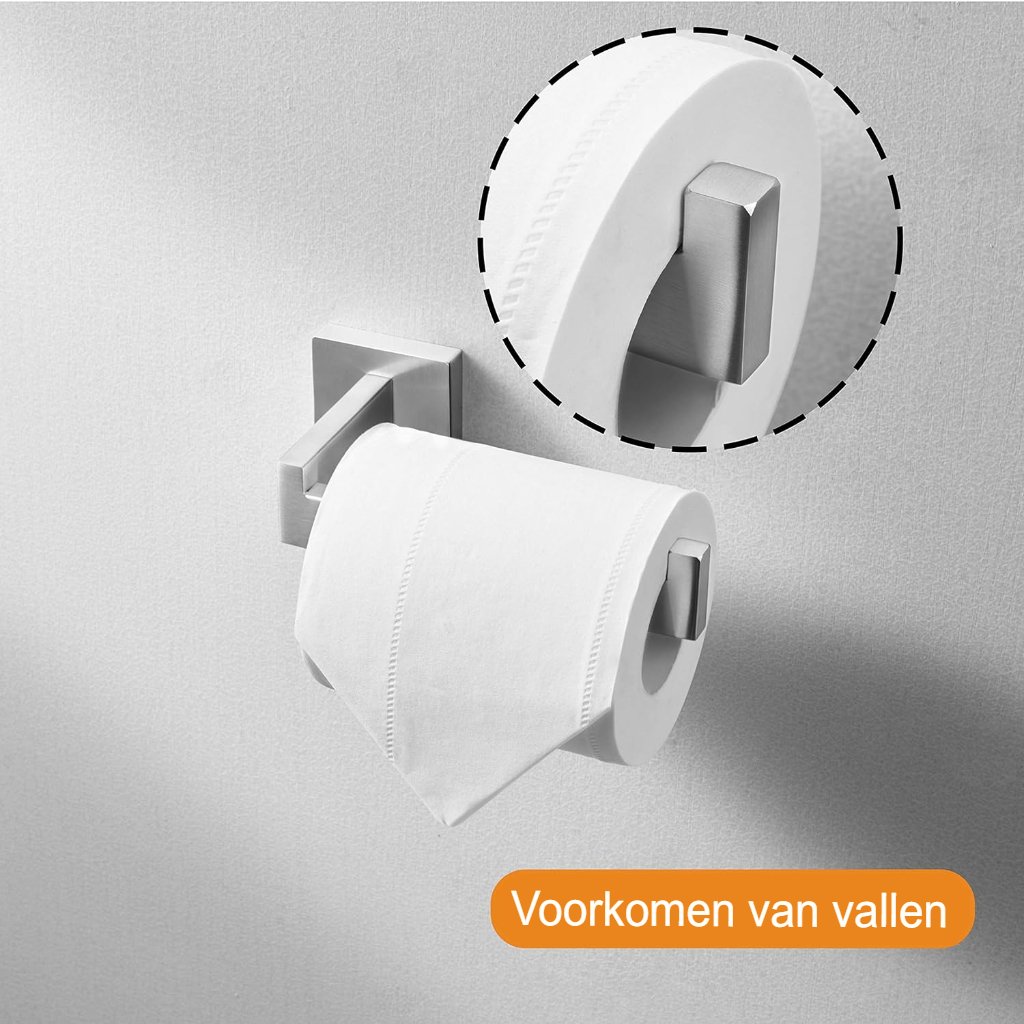 RVS Toiletrolhouder - Wandmontage Toiletpapierhouder - Moderne Badkameraccessoire - Roestvrij Staal
