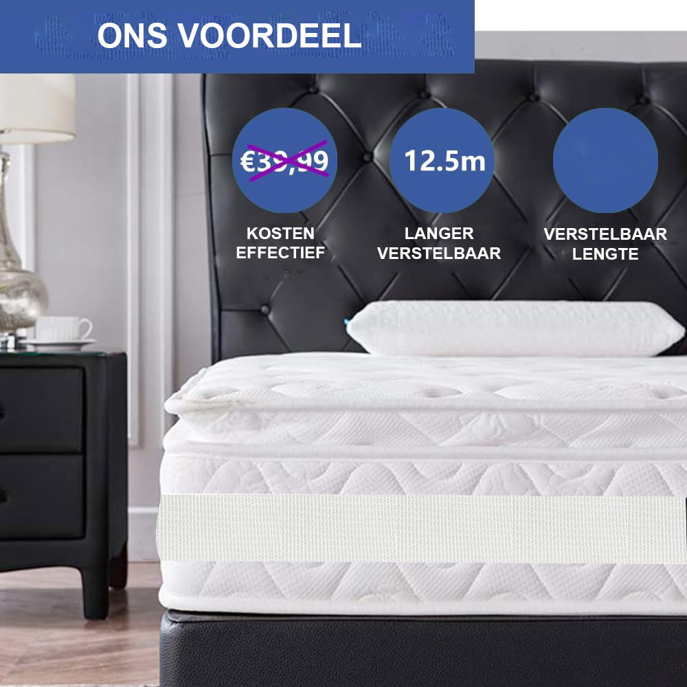 Matrasconnector 50 x 20 cm - Matraswig voor Matrassen Verbinden - Bedconnector voor Individueel Comfort - Flexibele Matrasaanpassing