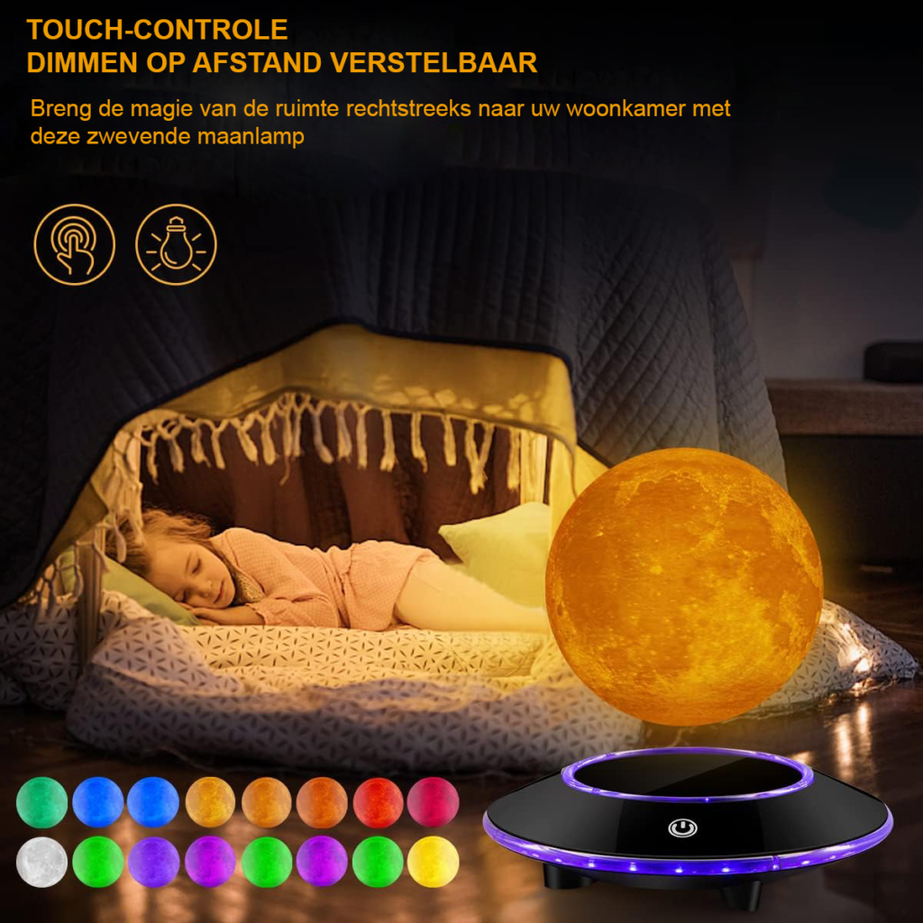 Magnetische zwevende wereldbol met LED-verlichting voor thuis of kantoor