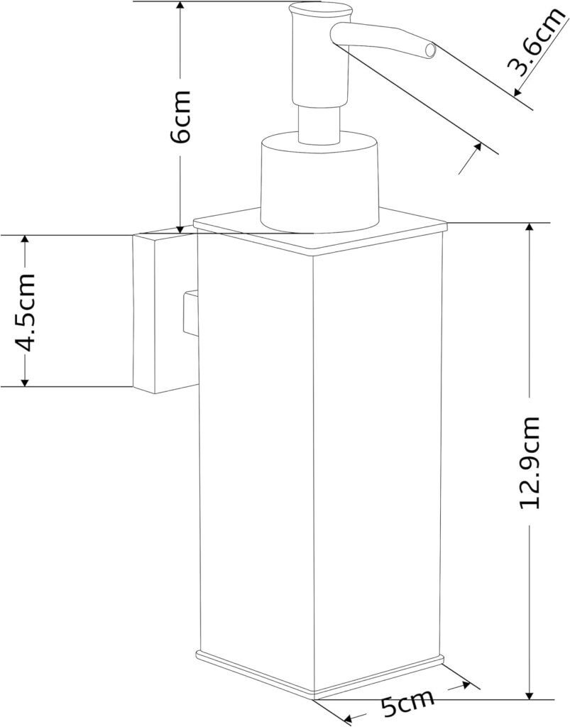 RVS wandgemonteerde vloeibare zeepdispenser 180 ml voor keuken en badkamer