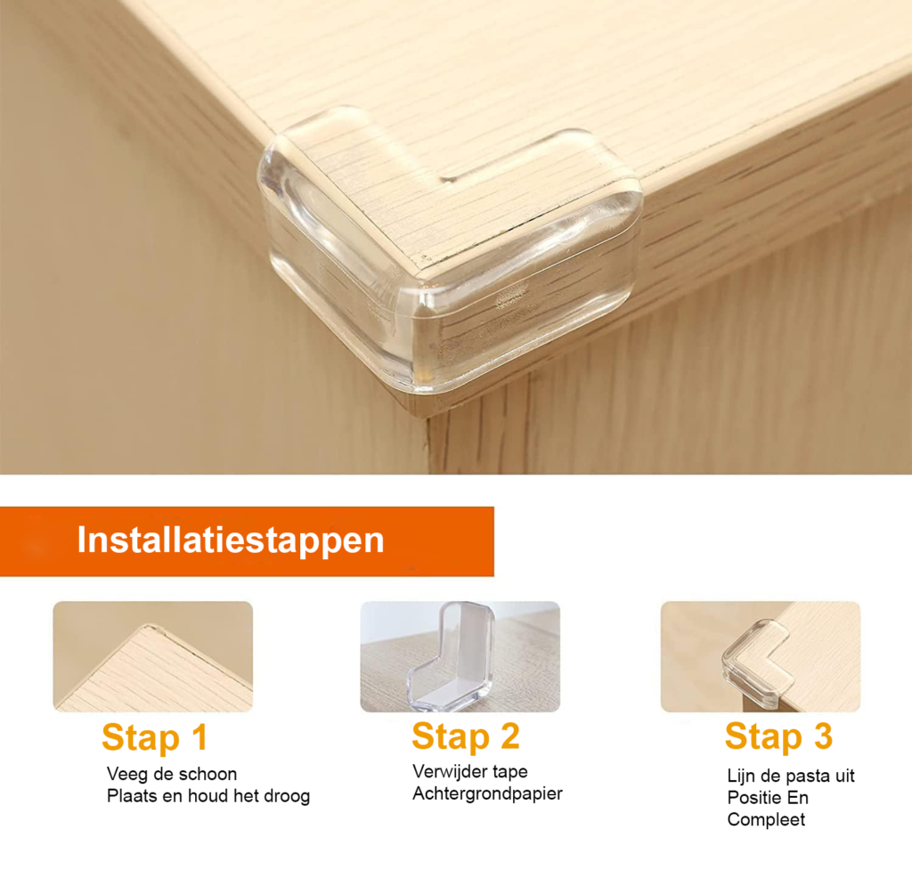Transparante hoekbeschermers voor baby’s, set van 20 stuks voor tafels en meubels